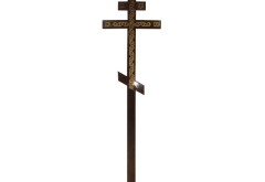 Крест Дуб резной 180 см с напылением КД14